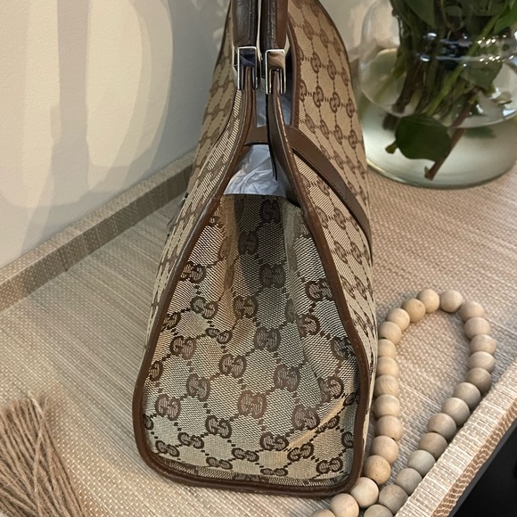 GUCCI Vintage Jackie Bardot Cloth & Leather Trimmed Bag - Picture 6 of 16